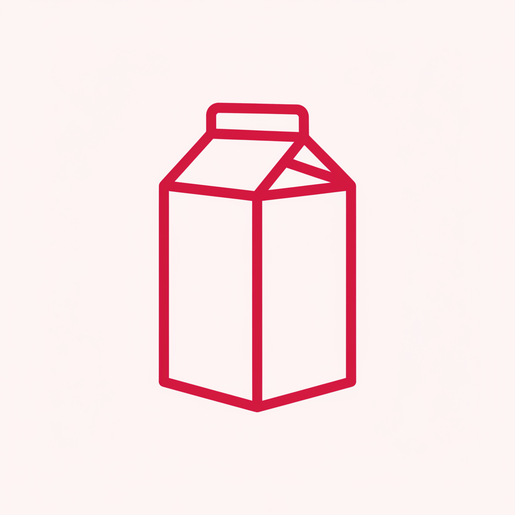 icono leche en caja